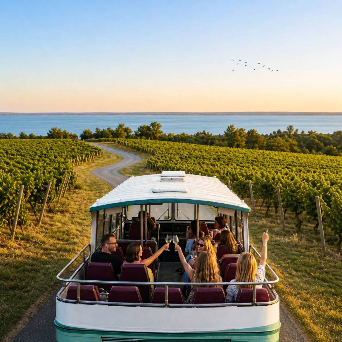 Megérkezett Magyarország első hop-on hop-off borbusza a Balaton-partra